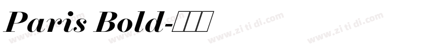 Paris Bold字体转换